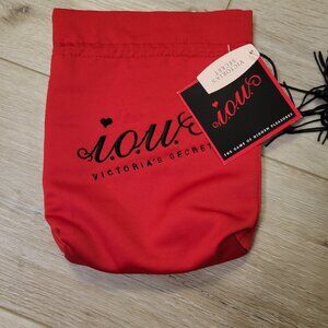 Vtg Mini Victoria's Secret Red I.O.U Lingerie Card Game Bag Pouch ONLY